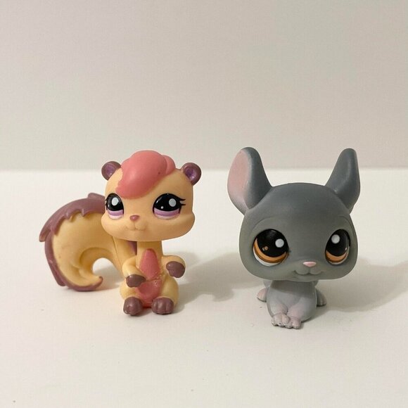 LPS Littlest Pet Shop Lot of 4 Squirrel Chinchilla Raccoon Albany Perth Chipmunk - Picture 6 of 16